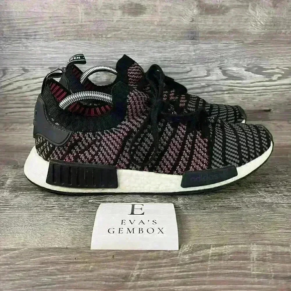 adidas Other - Adidas NMD R1 STLT Primeknit Sneakers Black Solar Pink Men’s 10.5